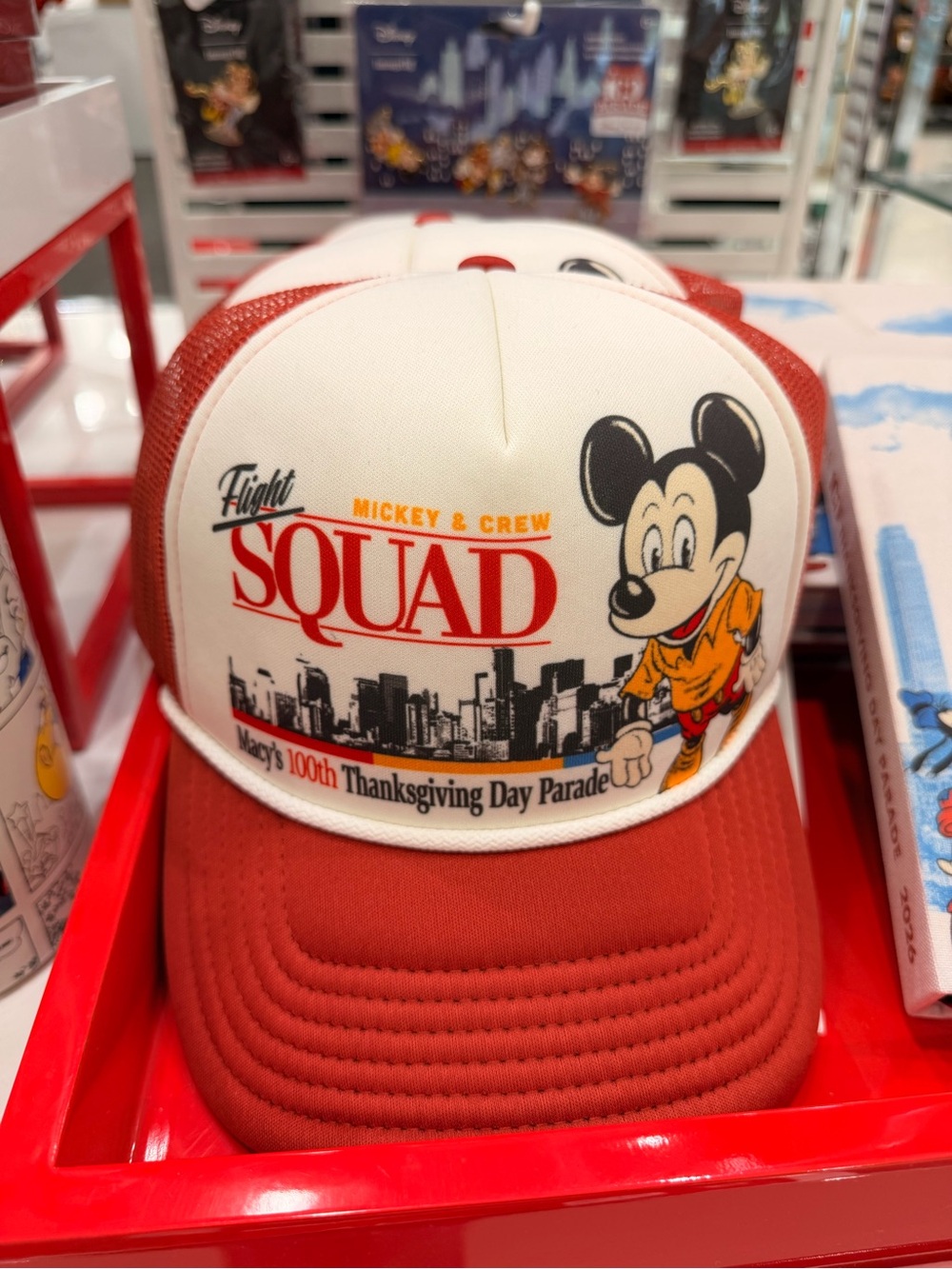 Disney Mickey & Crew Squad Red and White Trucker Hat